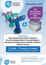 Promoci�n marzo de Dermotherap: kit de iniciaci�n para Plasma Rico en Plaquetas